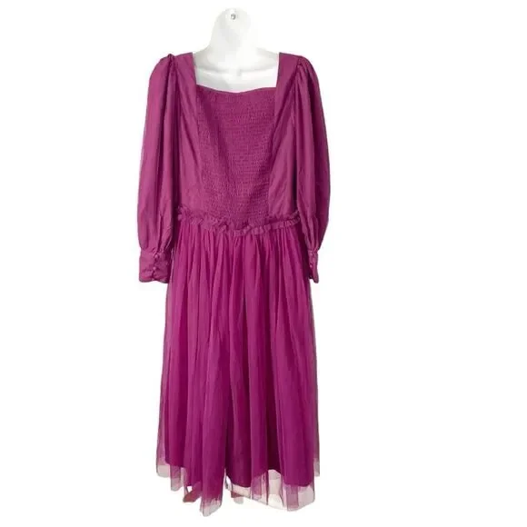 NWT Ivy City Co Florence Tulle Dress Plum size Large - Picture 7 of 13